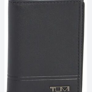 TUMI Leather Card Case- Black